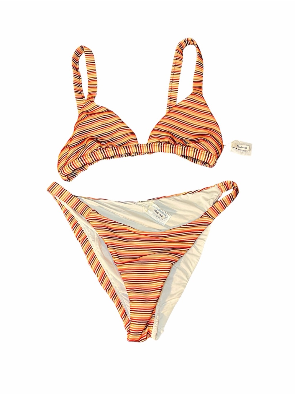 GUC Madewell Striped Triangle Bikini Swimsuit Set